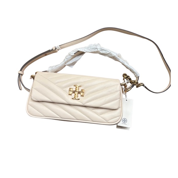 Tory Burch *NWT* Kira Chevron Small Flap Shoulder bag- New Cream - Picture 2 of 6